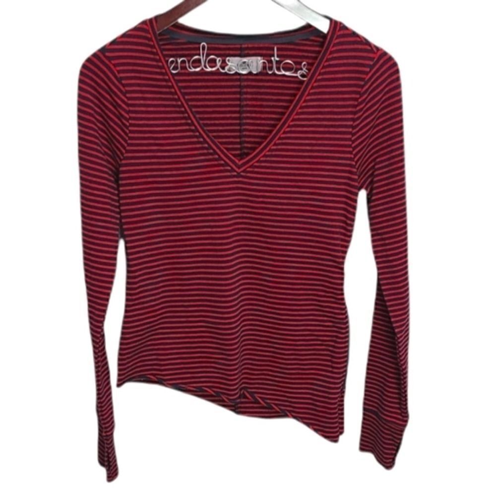 ‎Sunidays zero Stripped Asymmetrical V-neck Top M